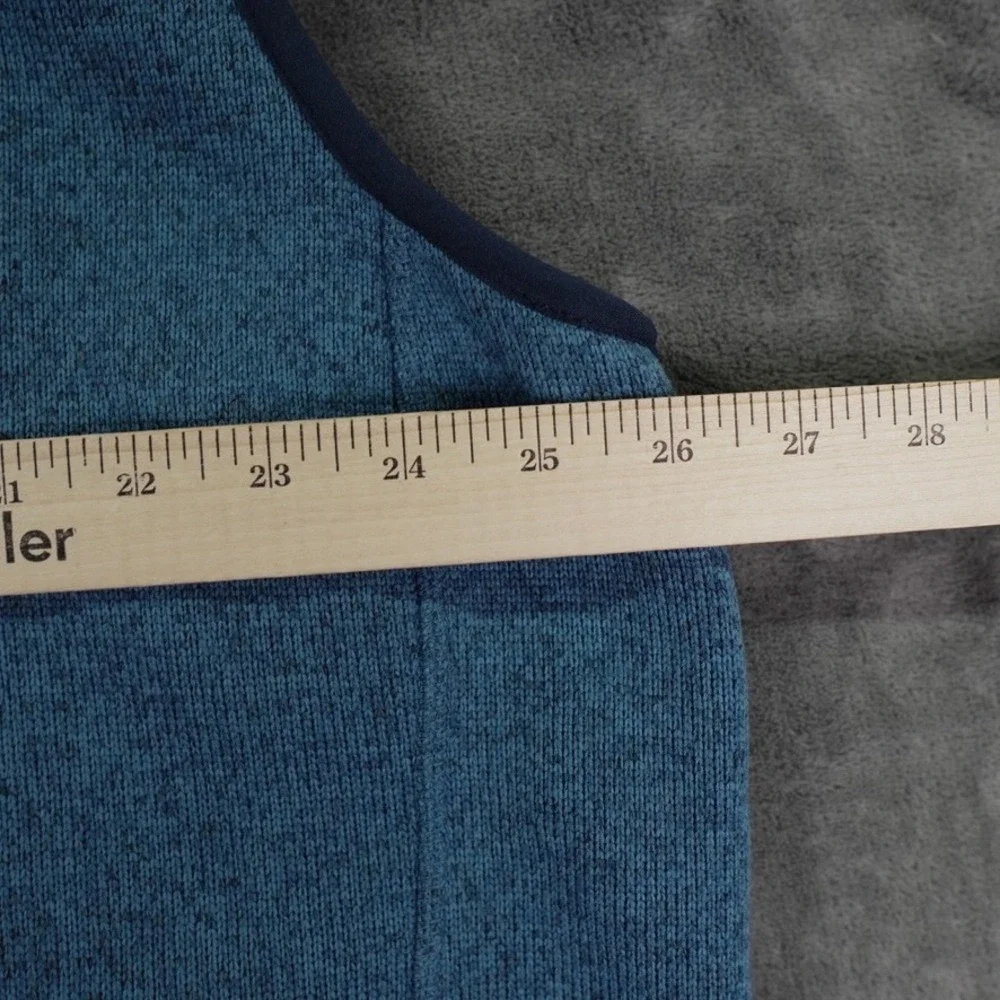LL Bean Mens‎ Sweater Fleece Vest XXL Blue Dusk Slightly Fitted Full Zip Logo
